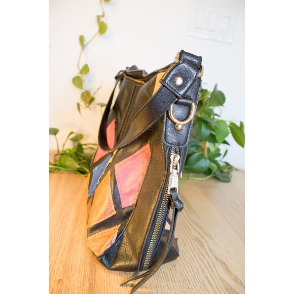 Faux Leather Handbag – Hand-Sewn Patchwork Design | Revitalized, Reinvented. - Picture 9 of 9